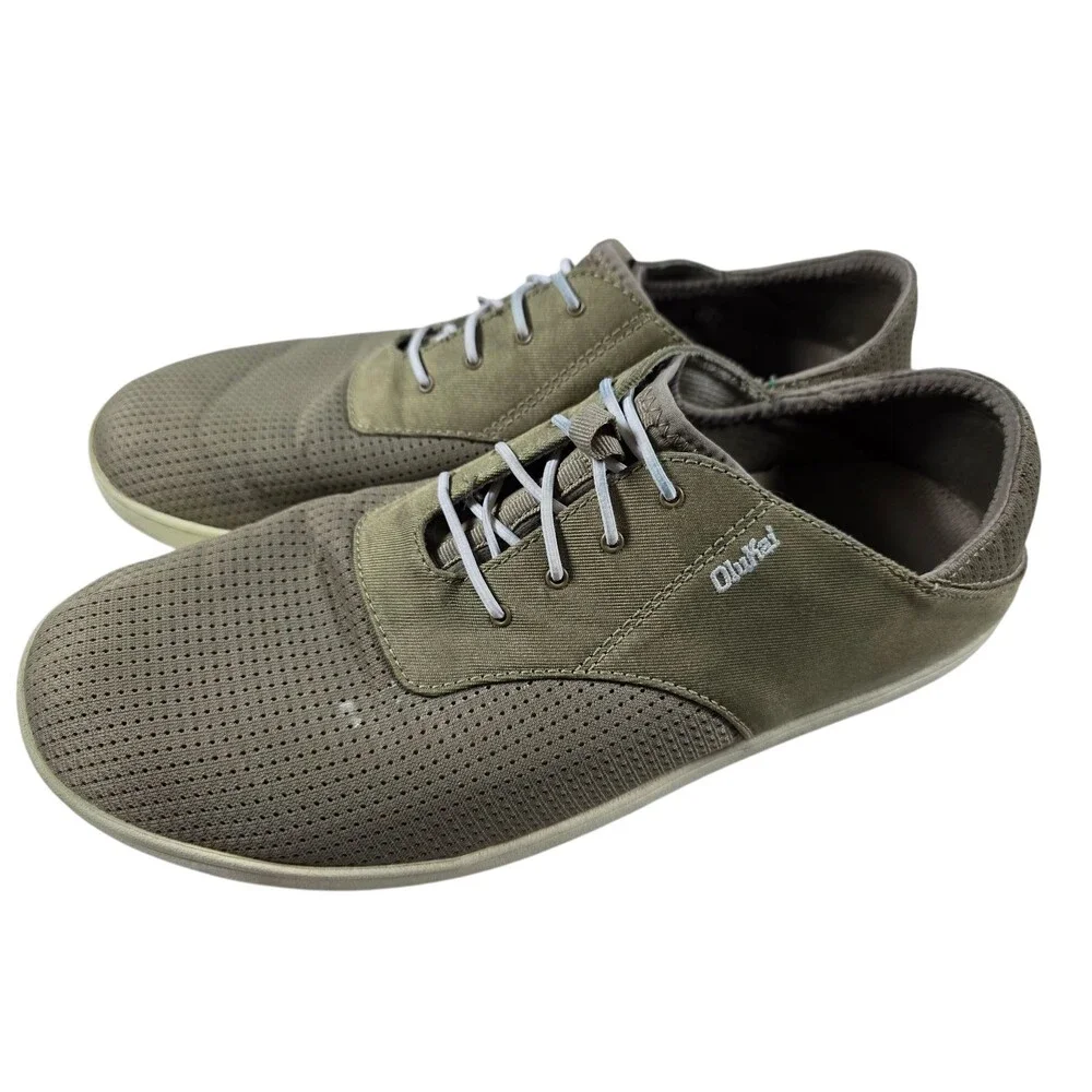Olukai Nohea Moku Mens Sz 13 Gray Slip On Mesh Dock Beach‎ Casual Sneakers Shoes